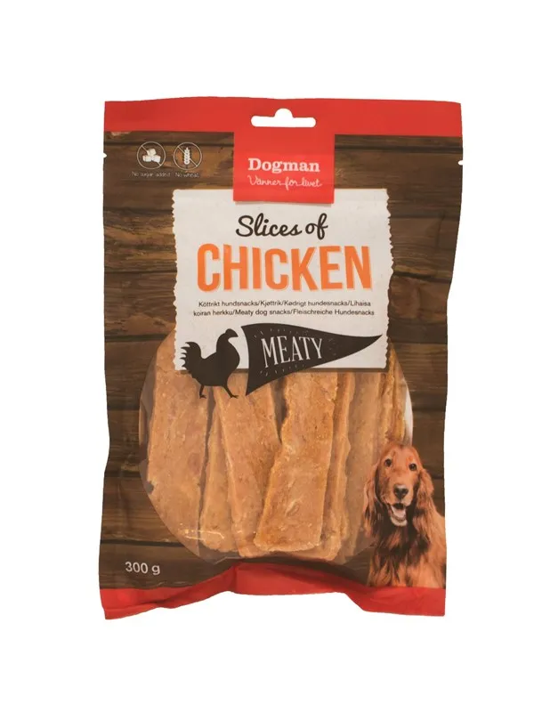 Dogman Meaty Chicken Slices Grain-Free Dog Treats 300g