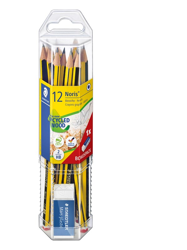 Staedtler Set pencil Noris + eraser 100% PEFC