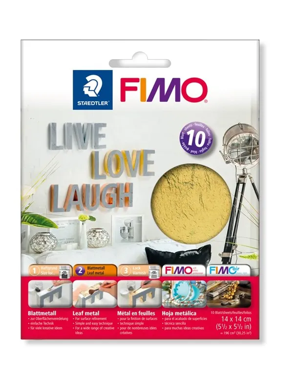 Staedtler Accessory FIMO Leaf metal gold 10pc