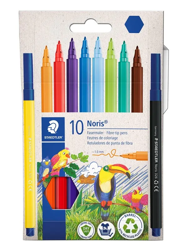 Staedtler Fibre-tip pens Noris 10pcs wallet