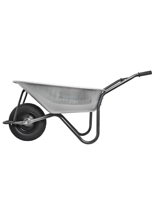 Home>it Home it® builder's wheelbarrow with pneumatic rubber wheel and hammered finish 110 litres