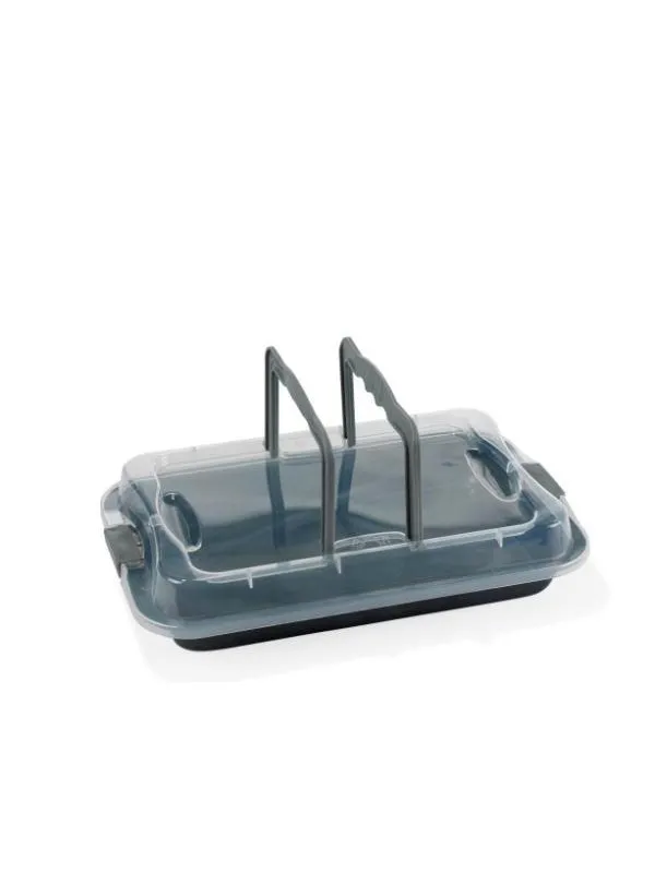 Funktion Bakeplate Baking pan with lid 36.0x23 cm grey