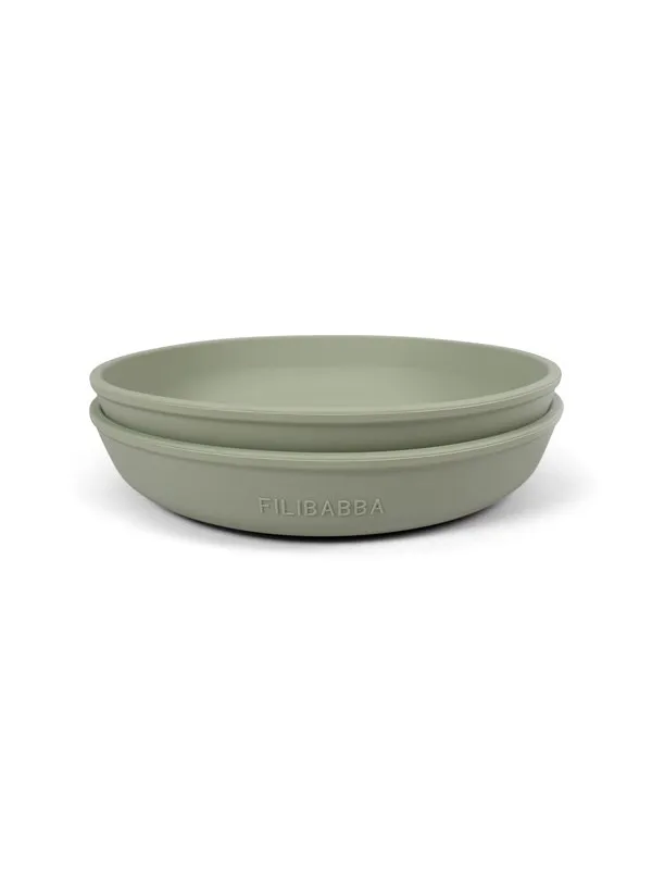 Filibabba Silicone plate 2-pack Green