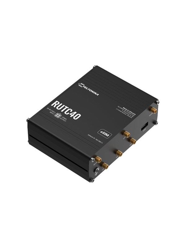 Teltonika RUTC40 - wireless router - WWAN - Wi-Fi 6 - 3G 4G 2G - DIN rail mountable wall-mountable surface-mountable - Wireless router Wi-Fi 6