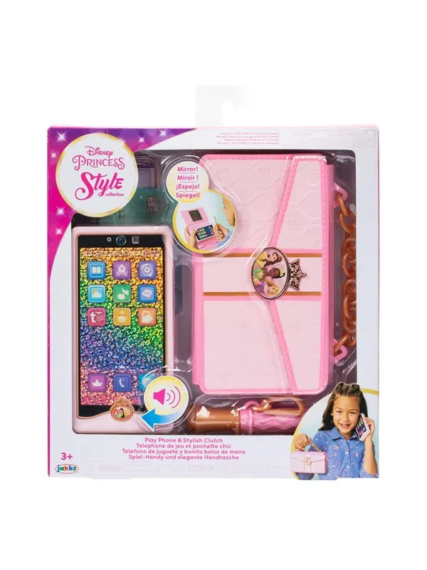 Jakks Disney Princess Style Collection Play Phone &  Stylish Clutch