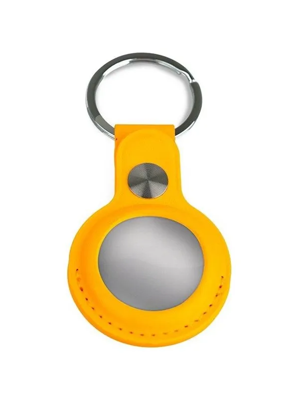 Light Solutions Airtag Key Ring - Leather - Yellow