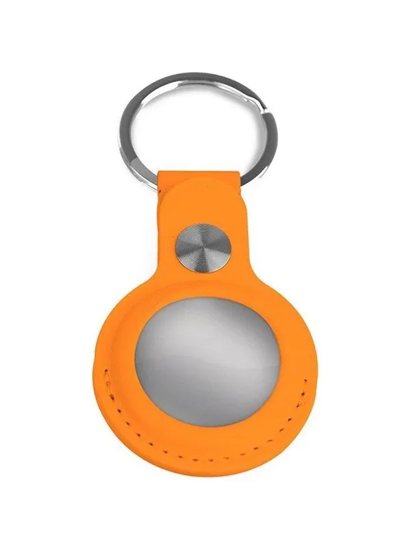 Light Solutions Airtag Key Ring - Leather - Orange