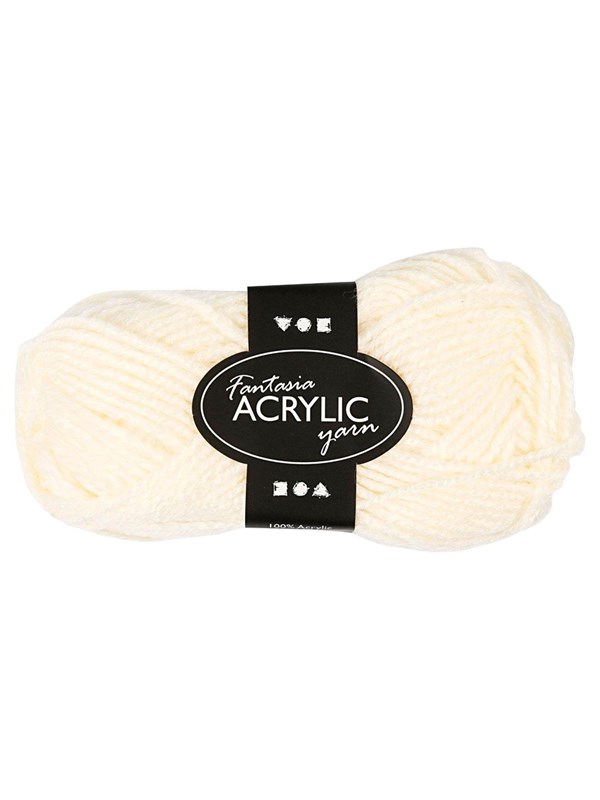 Creativ Company Acrylic yarn Off-White 50gr 80m