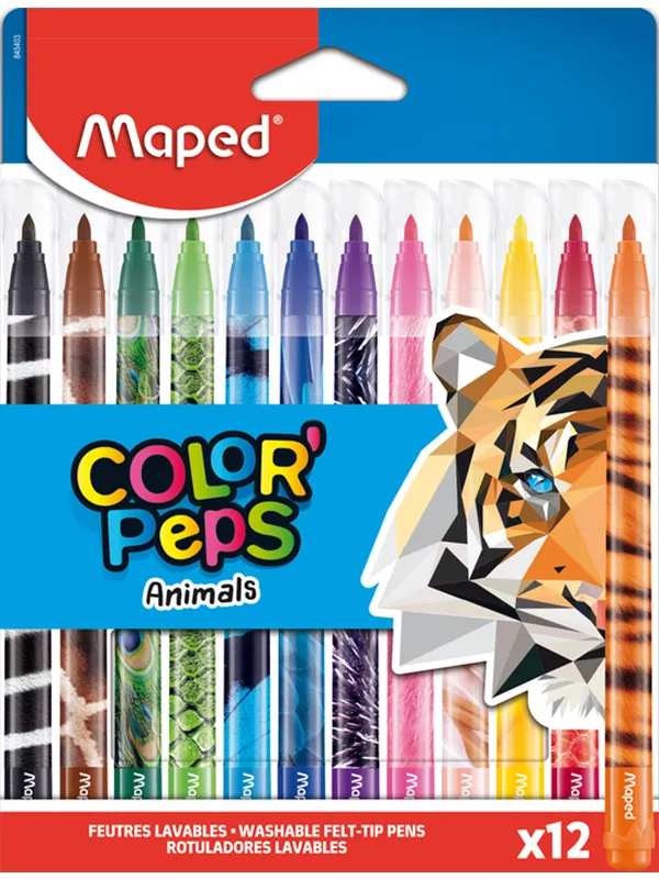 Maped Color'Peps Animals Felt-pens x12