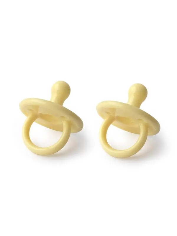 Filibabba Silicone pacifier 2-pack - Pale banana