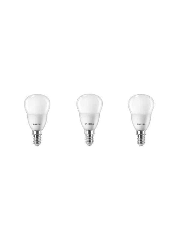 Philips LED-lyspære P45 4.9W/827 (40W) 3-pack E14