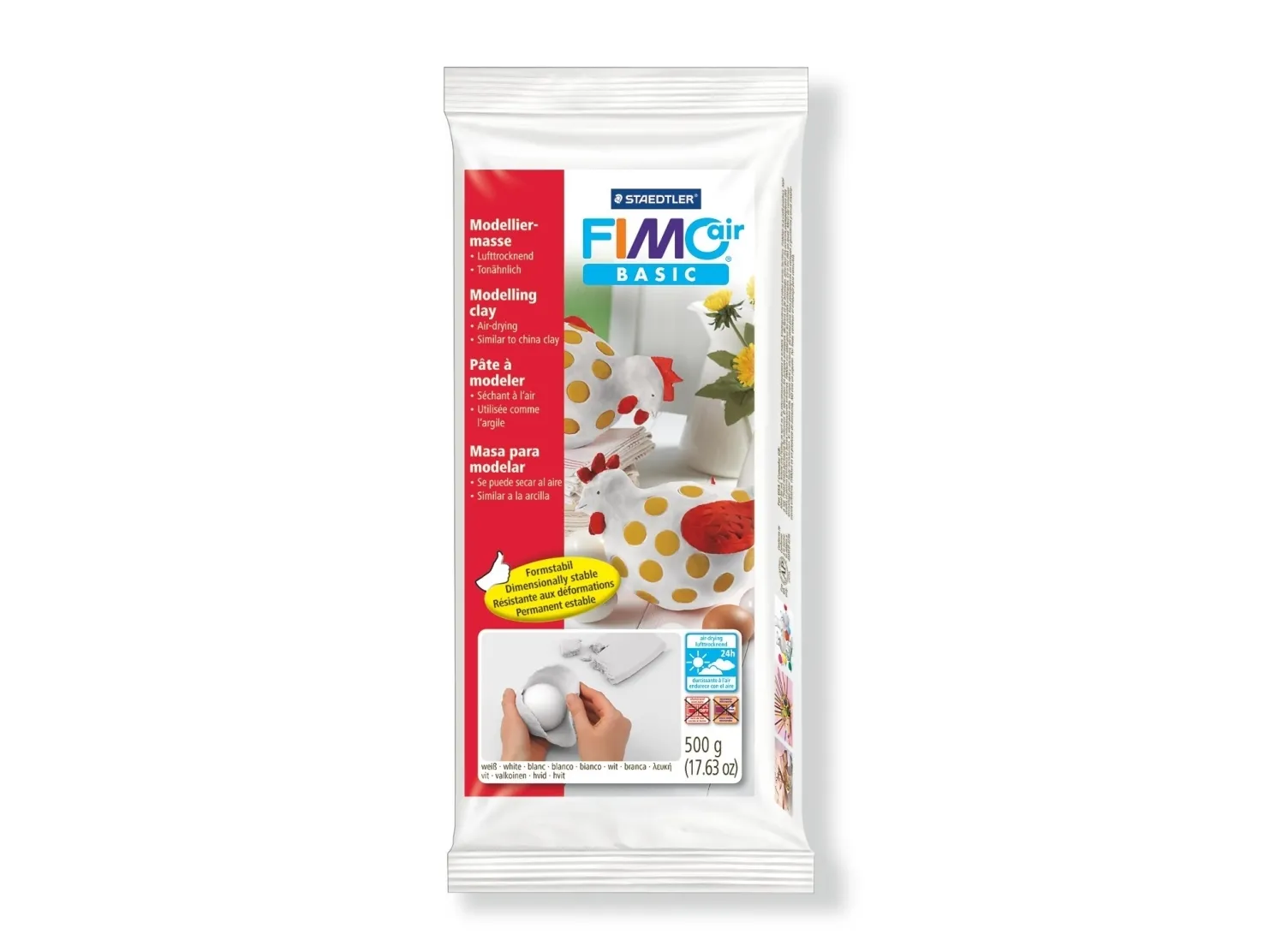 Staedtler FIMOair, hvit 500g