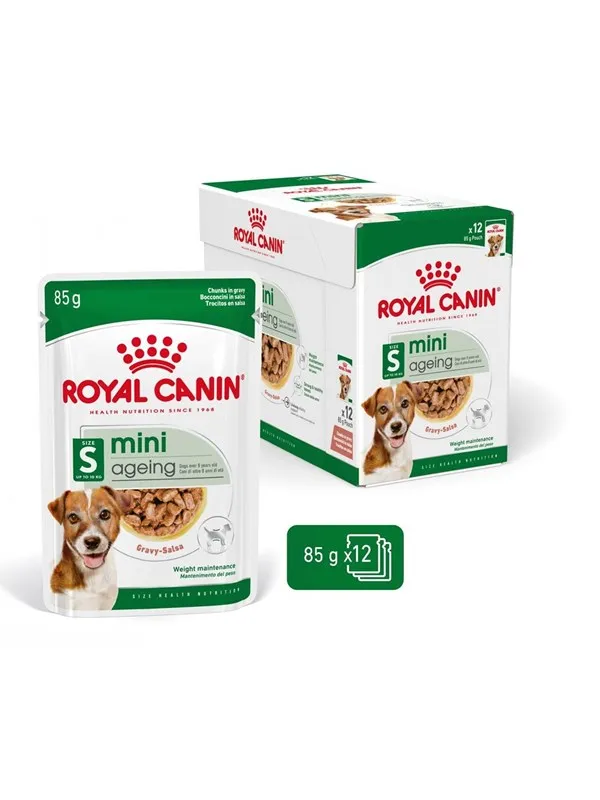 Royal Canin Mini Ageing Chunks in Gravy 85g (12-Pack)