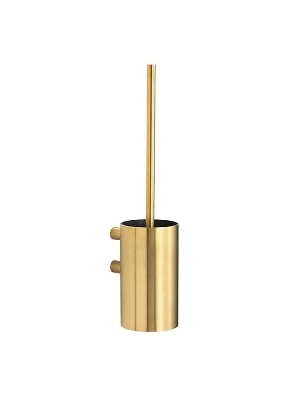 Pressalit Toilet brush til wall brushed brass