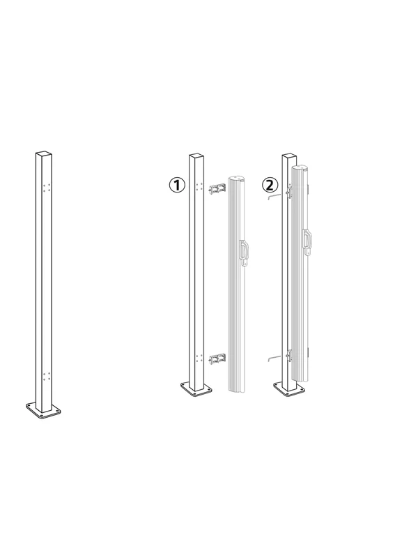 HORTUS Starting post for single wind screen
