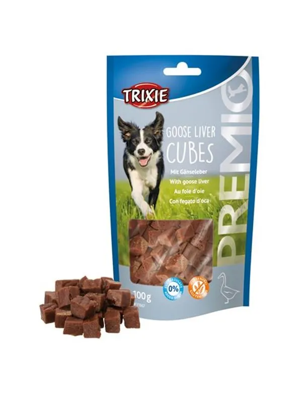 Trixie PREMIO Goose Liver Cubes Dog Treats 100g