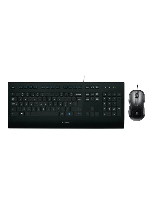 Logitech Corded K280e - Tastatur - Fransk - Svart