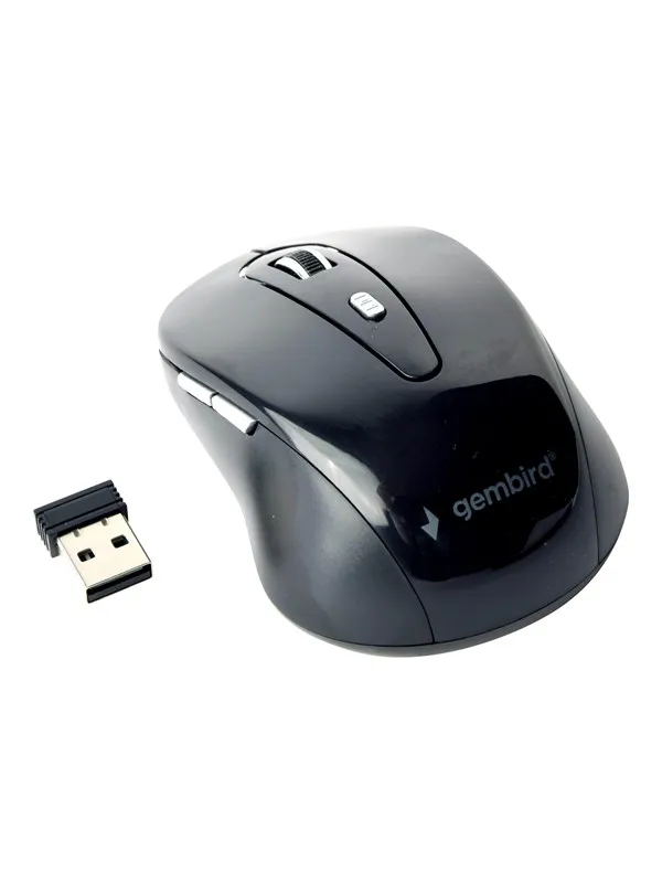 Gembird Wireless optical mouse 6B-01 - Mus - Optisk - 6 - Svart