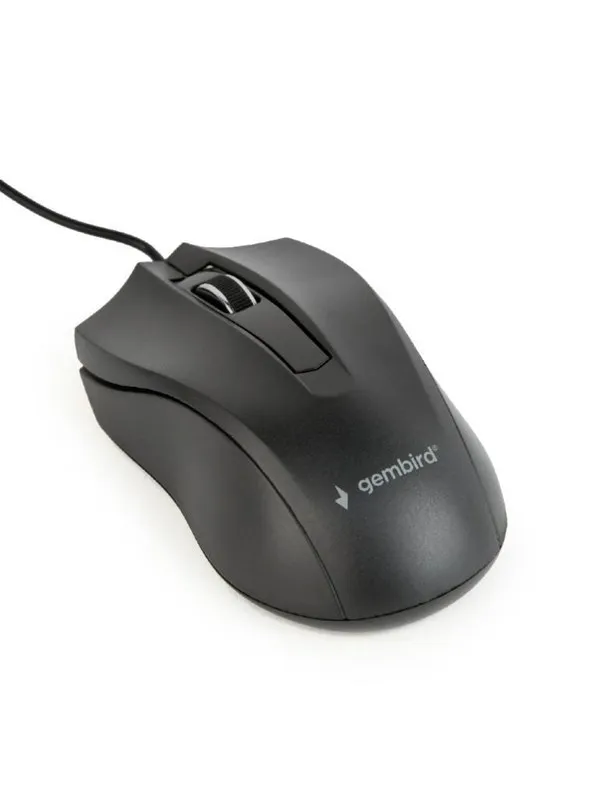Gembird Wired optical mouse 3B-01 - Mus - Optisk - 3 knapper - Svart