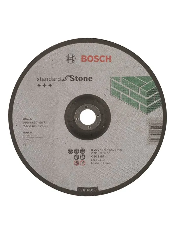 Bosch Kappeskive, krummet, Standard for Stone C 30 S BF, 230 mm, 22,23 mm, 3,0 mm