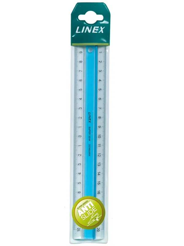 Linex Linjal  Super 20Cm Akryl Lys Blå