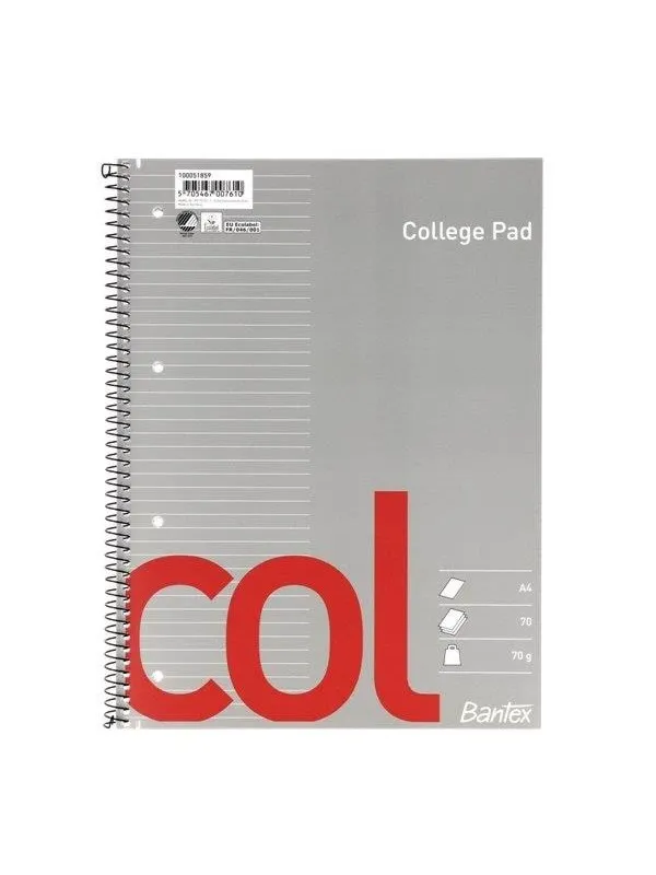 Bantex  Col-Collegeblokk, Linjert (A4)