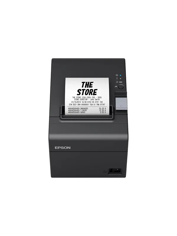 Epson TM-T20III (011): USB + Serial PS Blk EU - Sort/hvit - Termisk