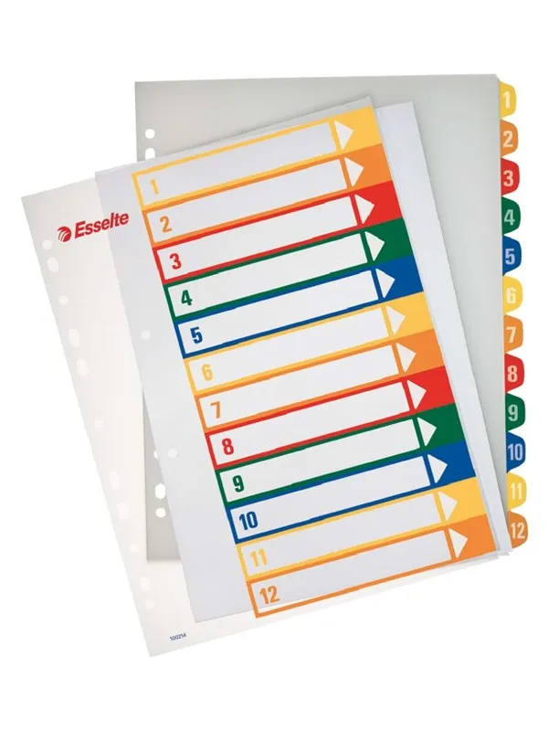 Esselte Register PP PC-utskrift A4+ 1-12 Esselt