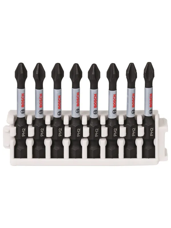 Bosch Impact Control skrutrekkerbits, pakke med 8 deler, 8xPH2