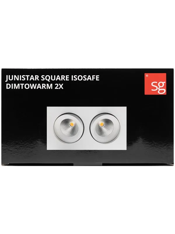 SG Armaturen Junistar square isosafe dimtowarm white 2x7w