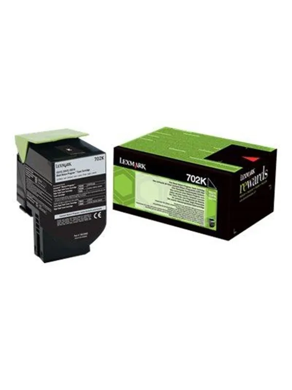 Lexmark 70C20K0 / 702K Black Toner - Laser toner Svart