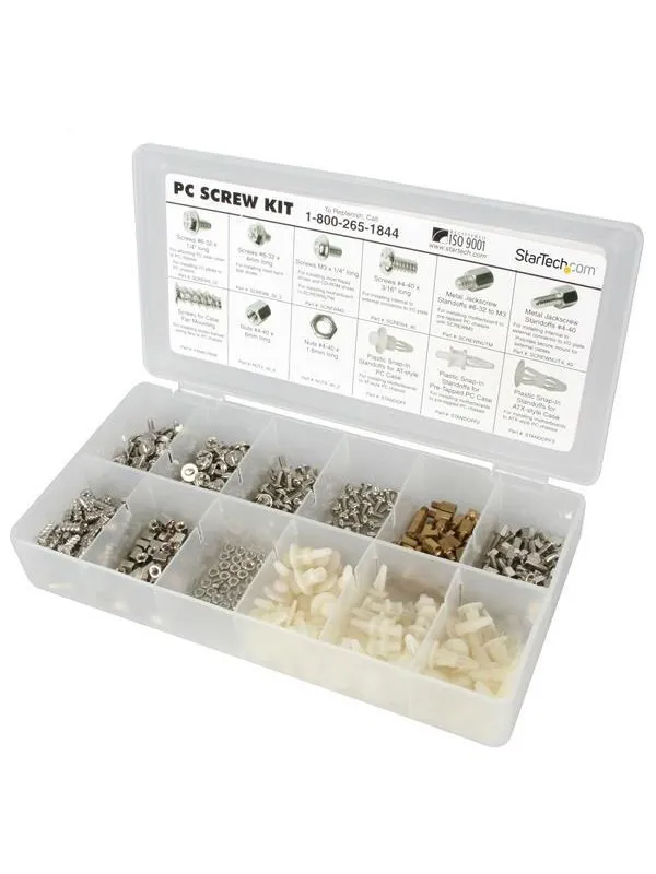 StarTech.com Deluxe Assortment PC Screw Kit - Screw Nuts and Standoffs