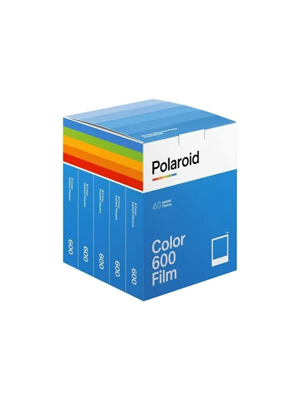Polaroid Color Film 600 Type (8 exposures) - White Frame - 5-Pack