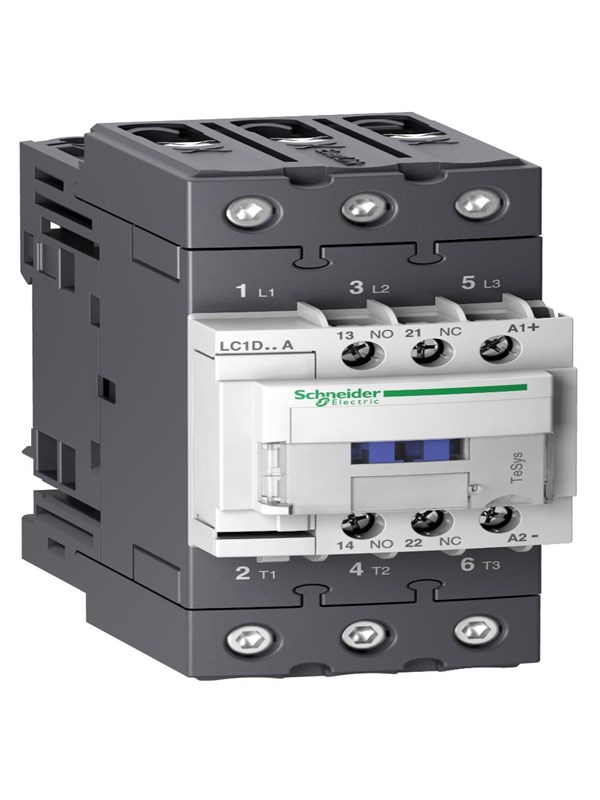 Schneider Electric Tesys d contactor lc1d65abd 3p 65a ac-3 30kw@400v 1no+1nc aux contact 24v dc coil