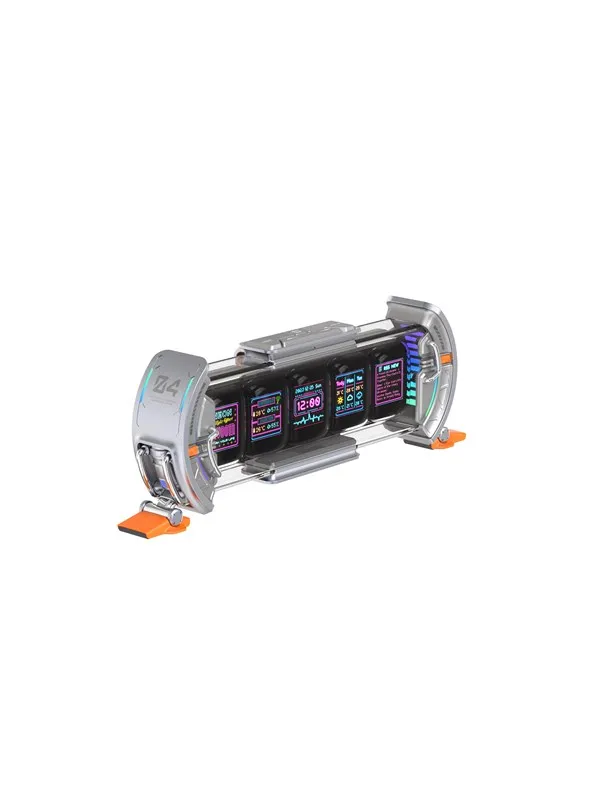 Divoom Times Gate II Cyberpunk Digital Clock - Grey