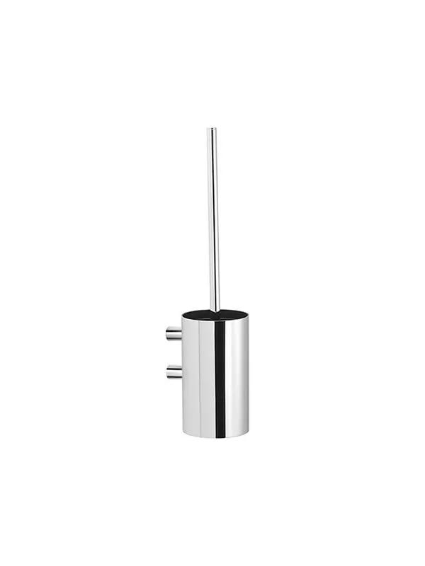 Pressalit Toilet brush for wall mounting, w/bowl, polished stainless steel