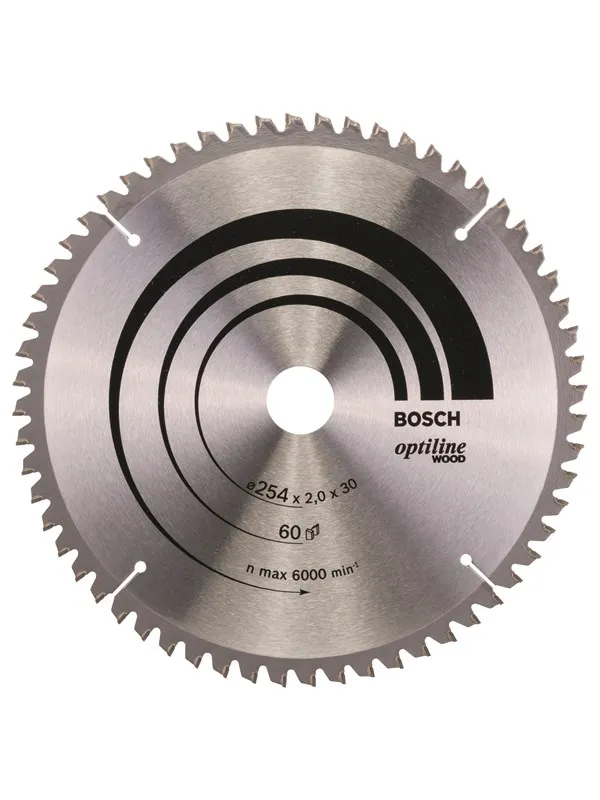 Bosch Sirkelsagblad Optiline Wood 254 x 30 x 2,0 mm, 60