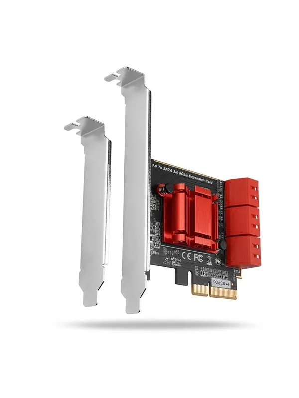 AXAGON 6 × Internal SATA 6G Port PCIe Controller