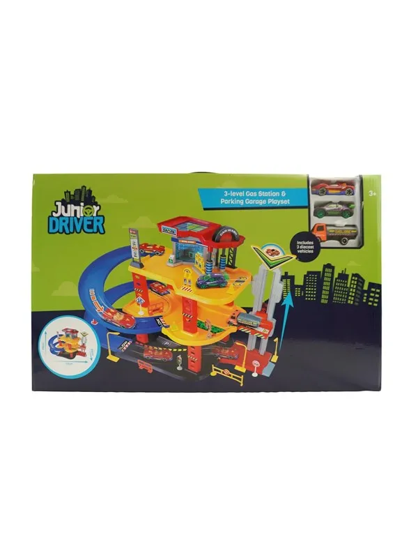 Junior Driver Gas Station Playset with 3 vehicles