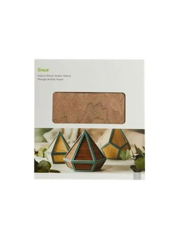 Cricut Natural Wood Veneer - craft material - 305 x 305 mm - 2 sheets - walnut - wood