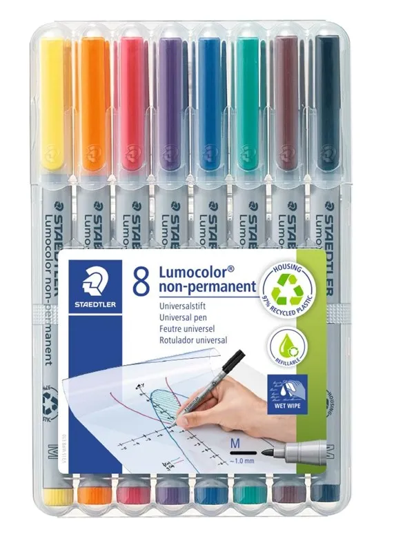 Staedtler Universal pen Lumocolor non-p M 8pc