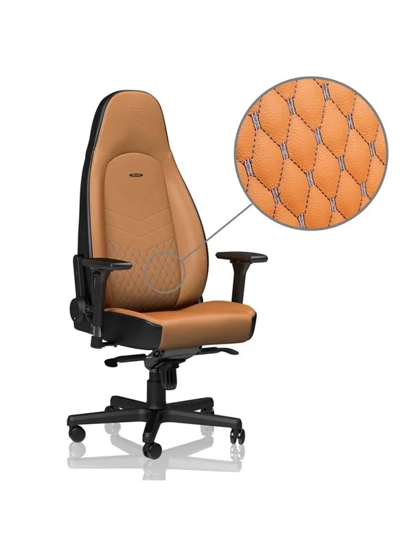 noblechairs ICON Series Real Leather - Cognac / Black Gamingstol - Brun/Svart - Lær - Opptil 150 kg