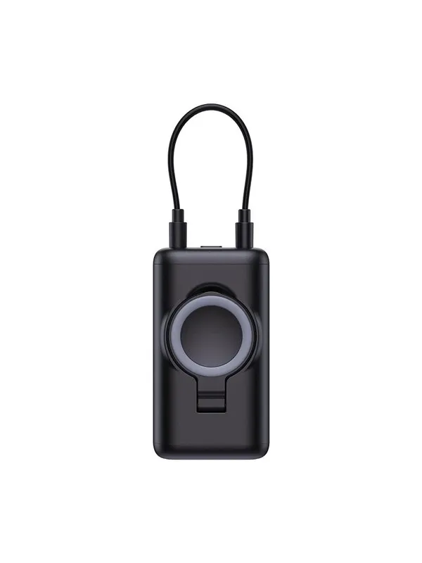 Joyroom JR-W13 5000mAh Wireless Power Bank for Apple Watch + USB-C and Lightning - Black Nødlader - Svart - 5000 mAh