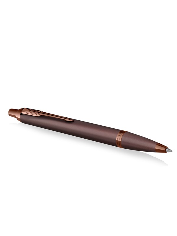 Parker IM monokrom kulepenn | Burgundy finish og trims | Blått blekk | Middels punkt | Gaveeske