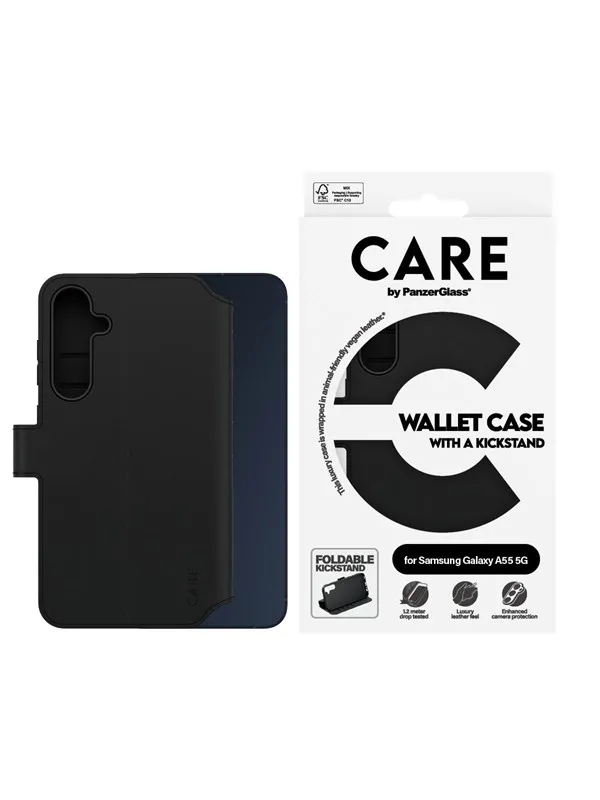 CARE by PanzerGlass Feature Wallet Case w. Kickstand Samsung Galaxy A55 5G