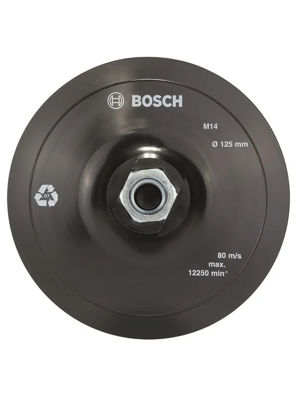 Bosch Slipetallerken med borrelås, 125 mm 125 mm, 12 500 o/min