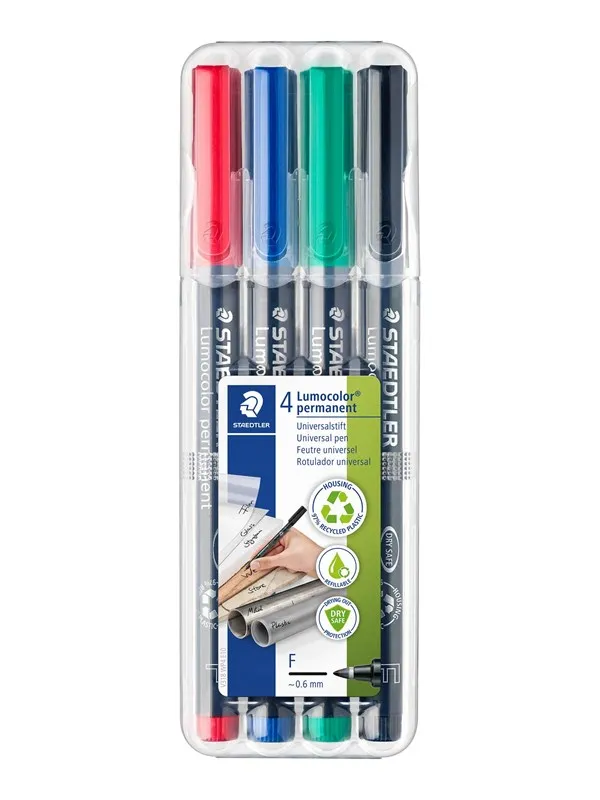 Staedtler Universal pen Lumocolor perm F 4pcs