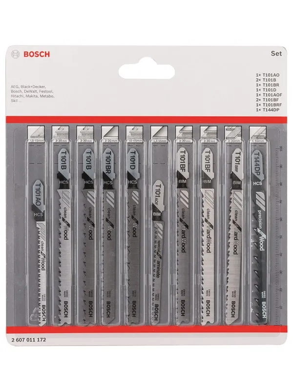 Bosch Stikksagbladsett 10 stk. Clean Precision