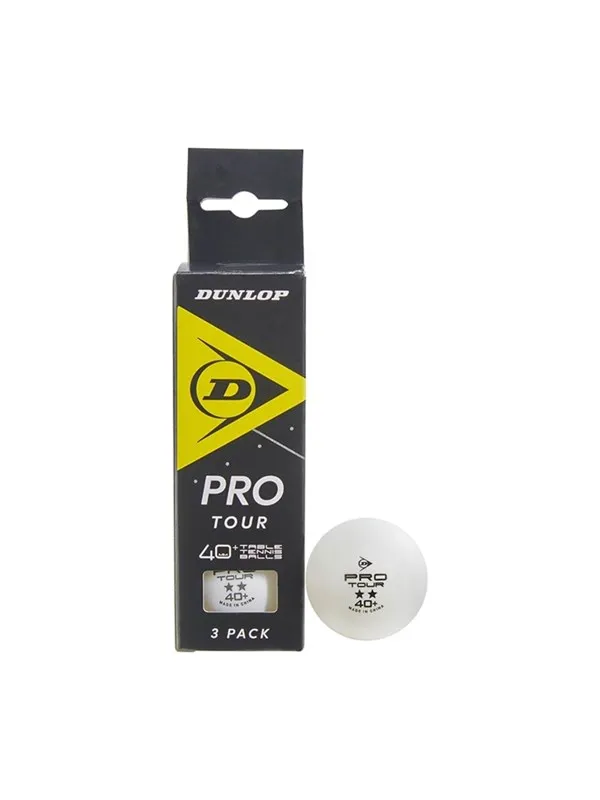 Dunlop Pro Tour 40+  3-pak Bordtennisbolde