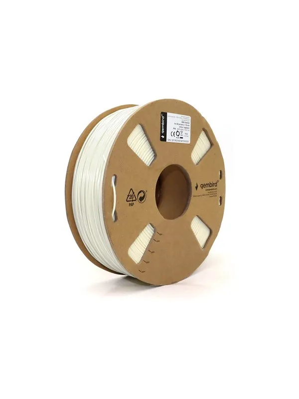 Gembird ASA filament - Hvit - 1.75mm ø - 1 kg